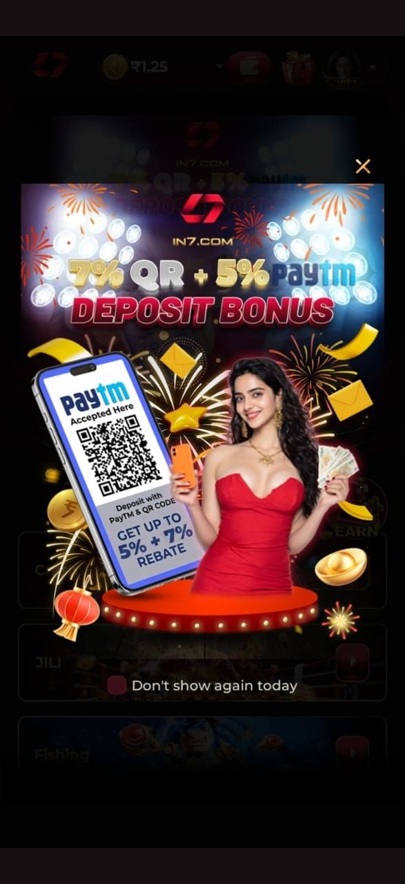 "IN7 free spin wheel bonus offer Paytm QR deposit rebate"